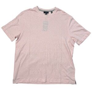 NWT New $95 Ted Baker Flinlo Linen Crew Neck Light Pink T-Shirt Size 5 US XL